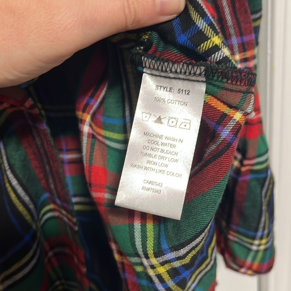 ⭐️ NWOT- Tahari Long Sleeve Collared Plaid Ballet Nightshirt - size Small - Picture 5 of 7